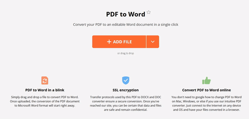 How to convert PDF to Word online