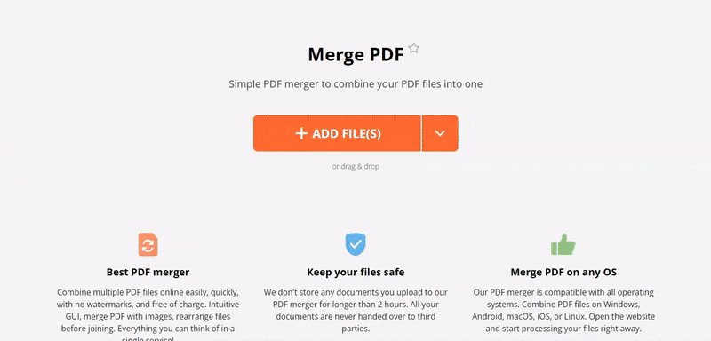 How to merge PDF files online